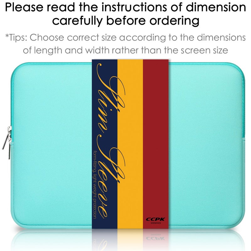 CCPK Laptop Sleeve 15.6" for MacBook Pro 16 inch Mac Air 15 inch M4 M3 Compatible with Hp Lenovo Dell Acer Computer Laptop Bag Sleeve Carrying Case Cover Protective Skin 15.6-16 inch Accessories, Mint - Image 3